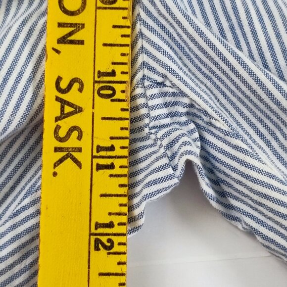 Tommy Hilfiger Capri short summer lightweight white & navy blue stripes size 10 - Picture 11 of 11